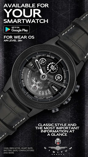Android application SWF Digitum Chrono Watch Face screenshort