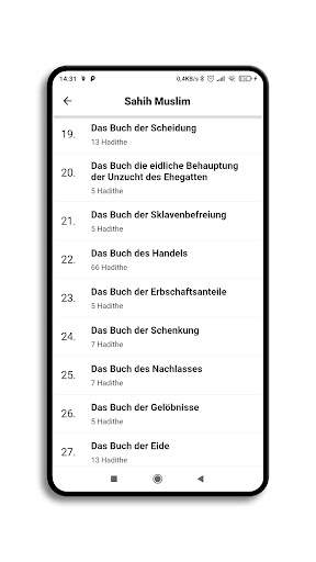 Android application Hadith Deutsch screenshort