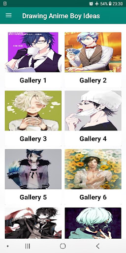 Android application Anime Boys Drawing Wallpaper screenshort