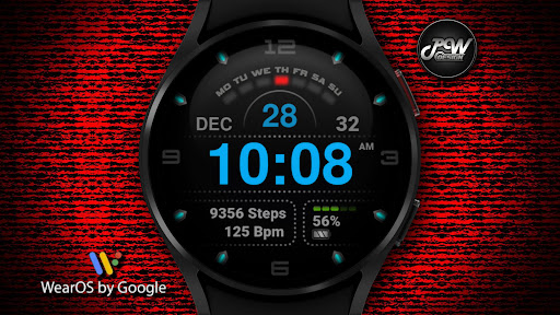 Android application PW92 Elegant Digital Watch screenshort