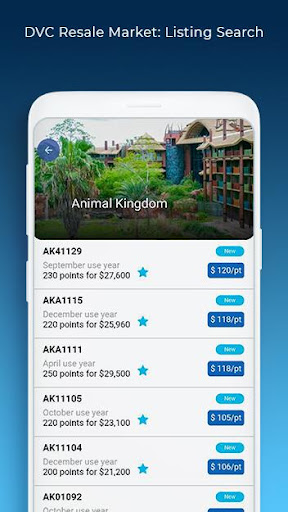 Android application DVC Resale Market Search App screenshort