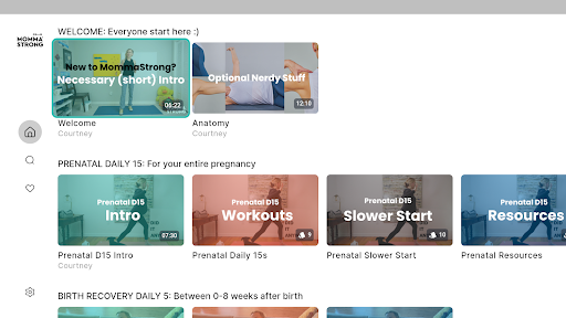 MommaStrong for Android TV Screen 2
