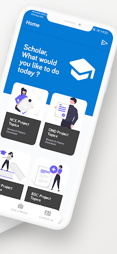 Edustore - Project Topics Screen 2