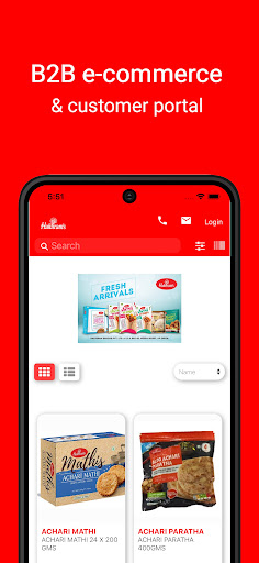 Android application Haldirams LA screenshort
