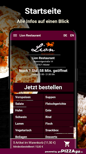 Lion Restaurant Höxter Screen 2