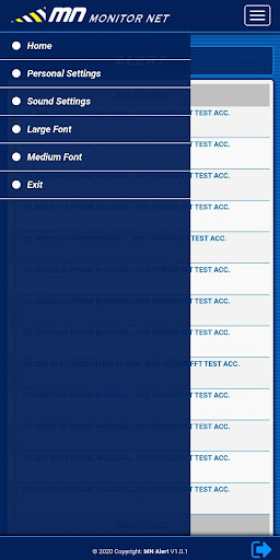 Android application Monitor Net MN Alert screenshort