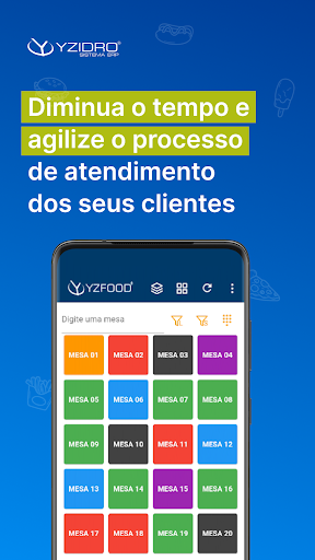 Android application YzFood Garçom screenshort