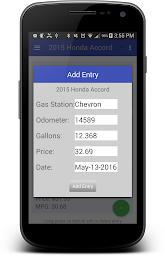 MPG Mileage Tracker