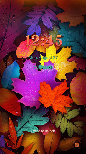 Rainbow fall Leaves- Wallpaper Screen 2