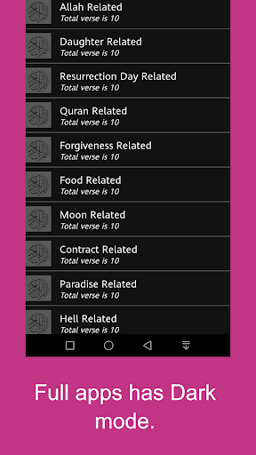 Al Quran - Subject Wise Quran Screen 3