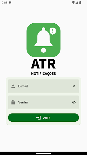Android application ATR Notificações screenshort