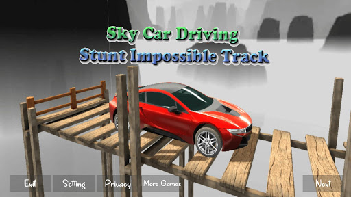 Sky Car Driving Stunt Impossible Track  screenshots 1