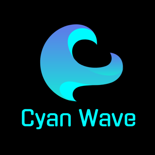 2in1 Pitch Black Cyan + Wave Dark EMUI 10 Theme