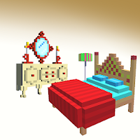 Furniture 3D Color by Number - Voxel Coloring Book