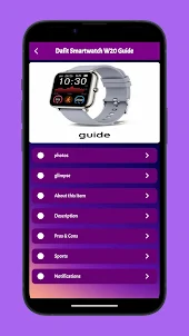 Dafit Smartwatch W20 Guide