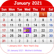 South Korean Calendar 2021
