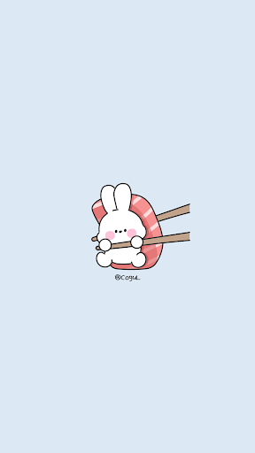 Android application 카카오톡 테마 - 참치초밥 바니_블루_라인 screenshort