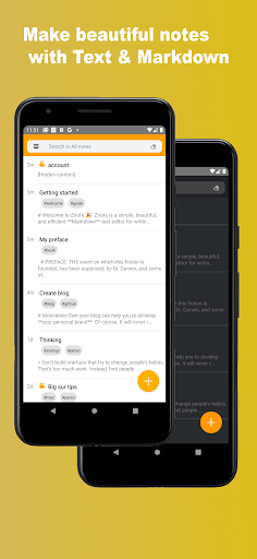 Android application znote screenshort