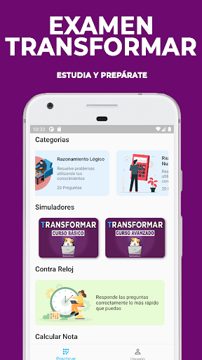 Android application Examen Transformar screenshort