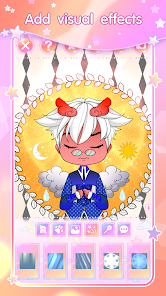 Captura de Pantalla 13 Muñecas Chibi Vestir, Colorear android