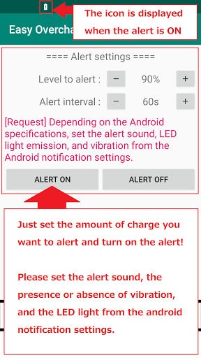 Android application Battery Overcharge Alert screenshort