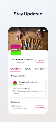 Customise R Us Local Directory Screen 2