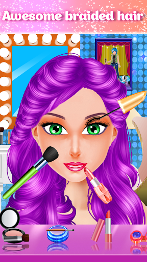 Android application Rock Star Girls Hairs Makeover screenshort