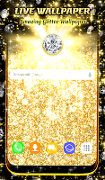 screenshot of Golden Glitter Wallpaper