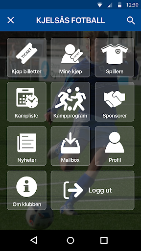 Android application Kjelsas fotball screenshort