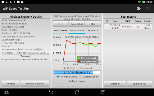 Geschwindigkeitstest Wifi Pro Screenshot