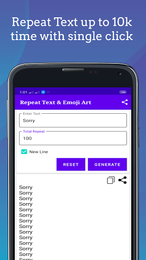 Emoji Art maker Text Repeater Screen 2