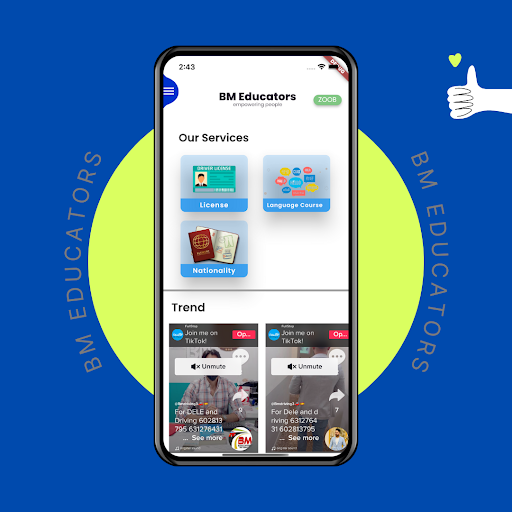 Android application BM Educators screenshort