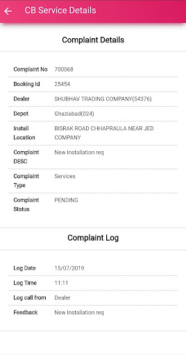 CB SERVICE APP Screen 3