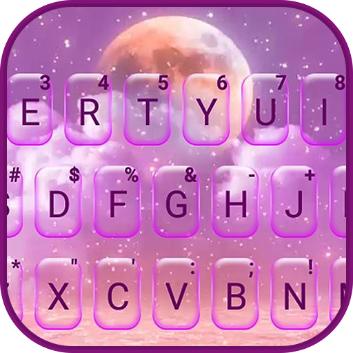 Pink Sky Moon Keyboard Theme logo