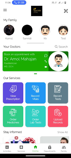 Android application Star Kids Clinic screenshort
