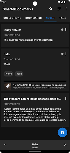 Screenshot of Smarter Bookmarks