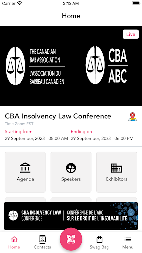 CBA - Conference App Screen 2