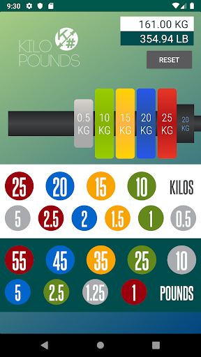 Android application KiloPounds Calculator screenshort