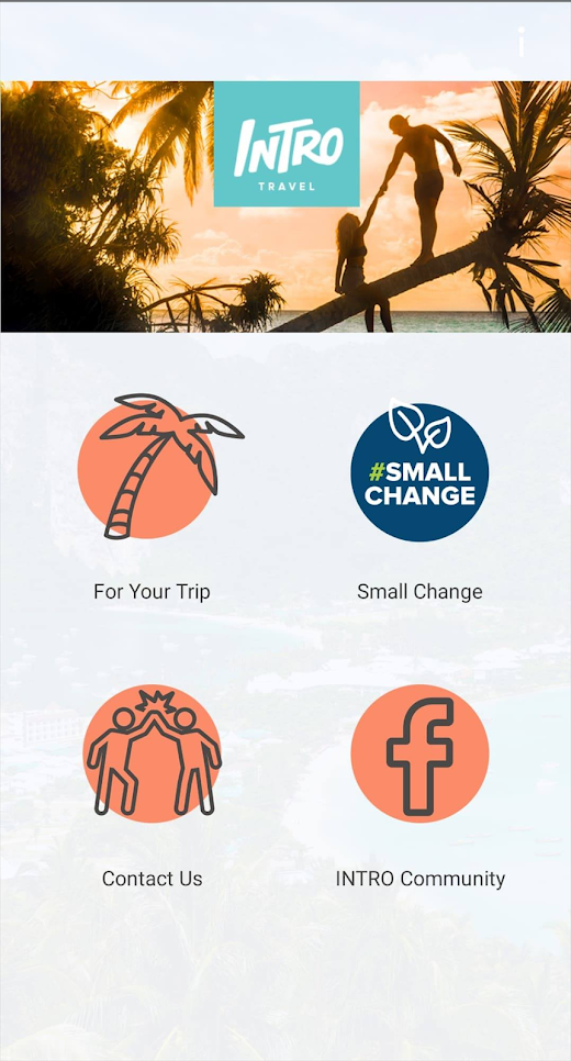 Android application INTRO Travel App screenshot