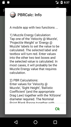PBRCalc Screen 2