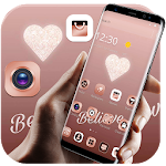 Cover Image of Download Rose Gold Heart Theme 1.1.3 APK