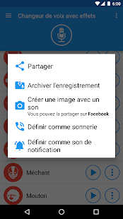 Changeur de voix avec effets Capture d'écran