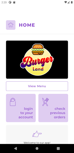 Android application Burger Land LE2 screenshort
