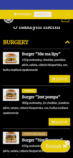 Android application Burneika Burger Bielsko Biała screenshort