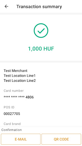 Android application Fizetési Pont SoftPOS screenshort