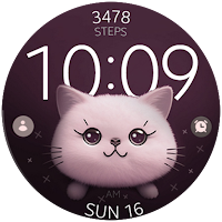 Cute Cat digital watch face