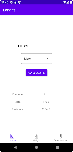 Unit Calculator Screen 2