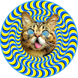 Hypnosis cat joke icon