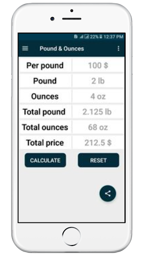 Shop calculator