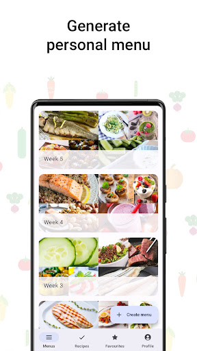 Android application Healthy Menu with AI GPT screenshort